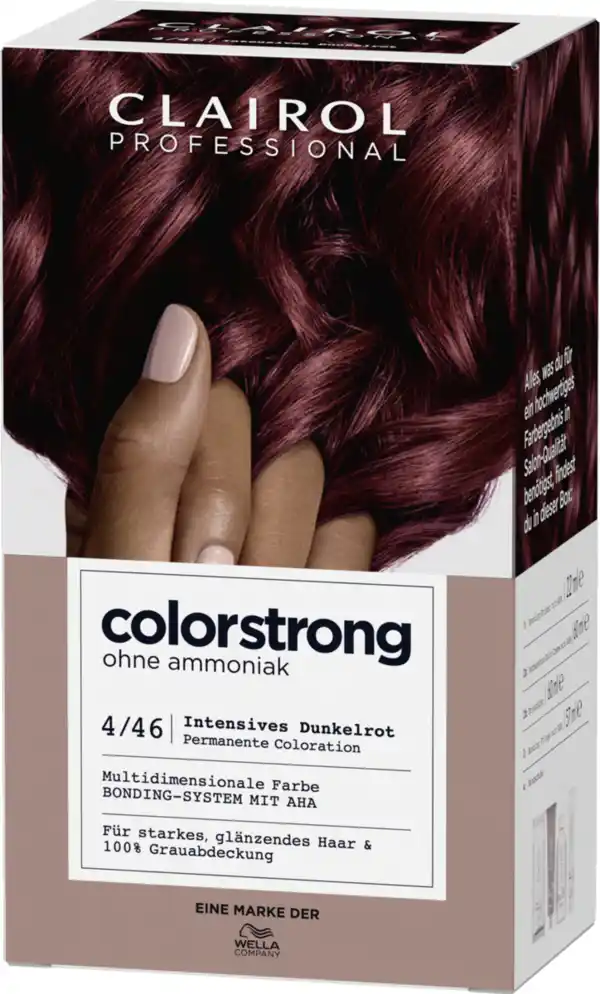 Bild 3 von Clairol Professional Colorstrong permanente Haarfarbe 4/46 Intensives Dunkelrot
