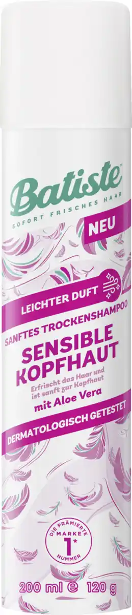 Bild 1 von Batiste Trockenshampoo Sensible Kopfhaut, 200 ml