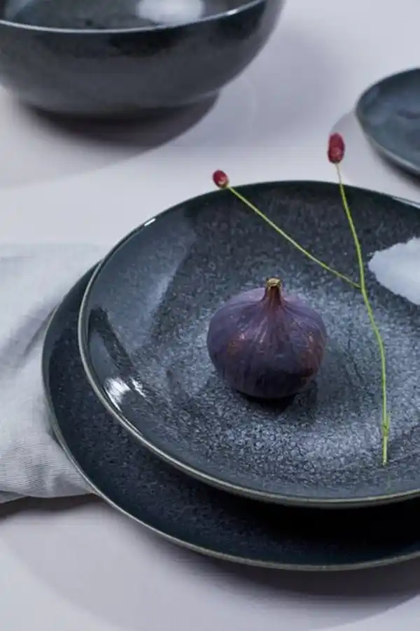 Bild 3 von Kuchenteller Porto, 16.5 cm, reaktive Glasur, schwarz