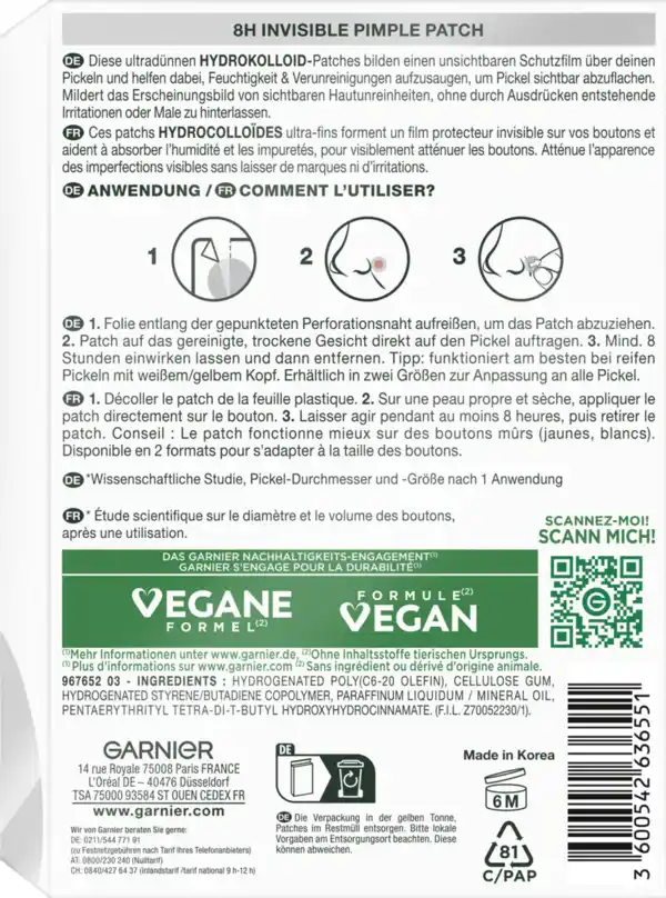 Bild 2 von Garnier Hautklar 8H Invisible Pimple Patch