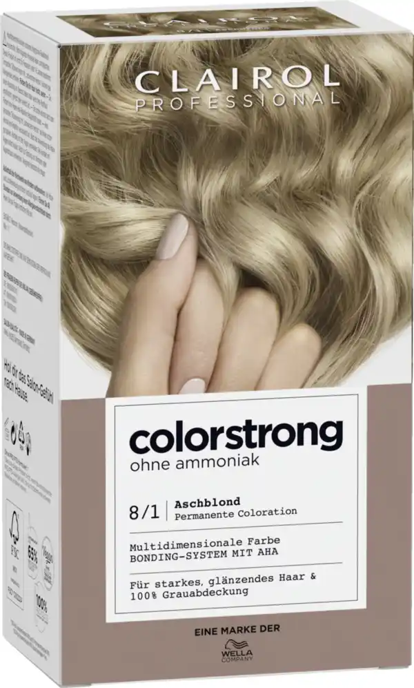 Bild 2 von Clairol Professional Colorstrong permanente Haarfarbe 8/1 Aschblond