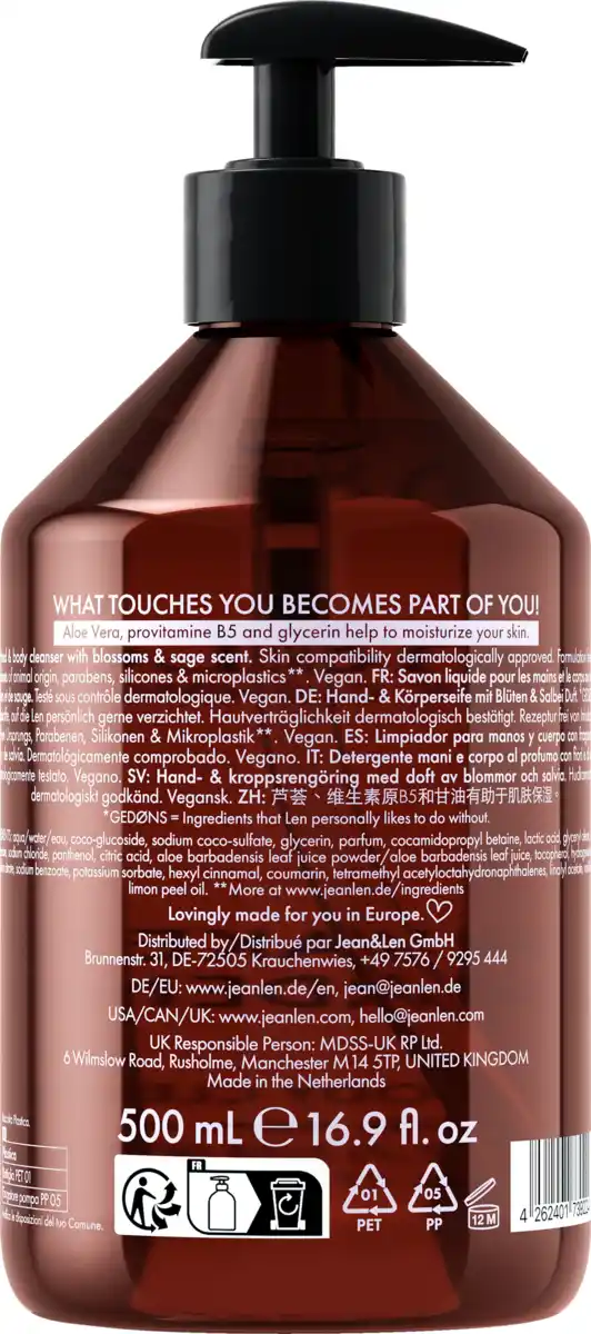 Bild 2 von Jean&Len Hand & Body Cleanser Marrakesh Garden, 500 ml