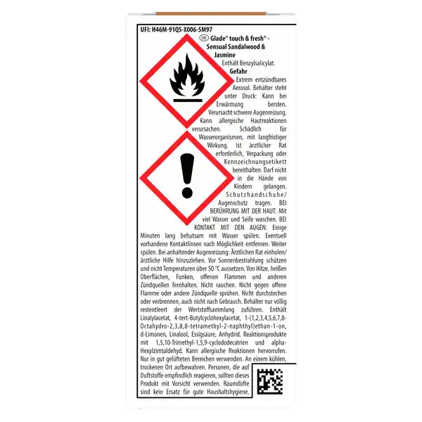 Bild 2 von Glade Touch & Fresh Minispray Nachfüller Sensual Sandalwood & Jasmine, 10 ml