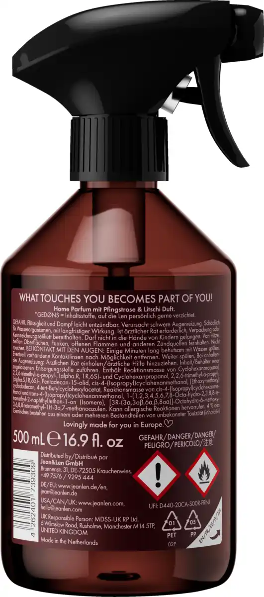 Bild 2 von Jean&Len Home Perfume Peony & Lychee, 500 ml