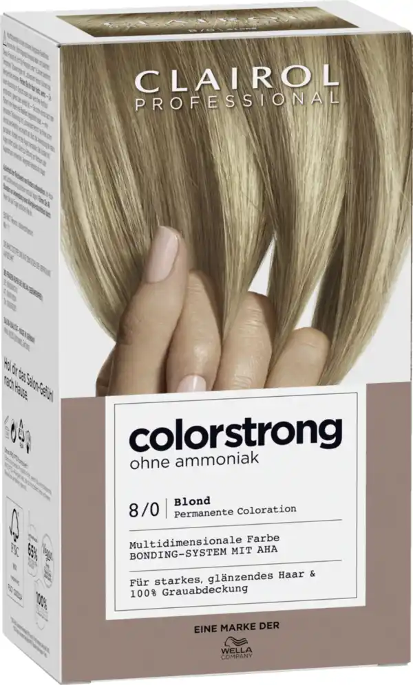 Bild 2 von Clairol Professional Colorstrong permanente Haarfarbe 8/0 Blond