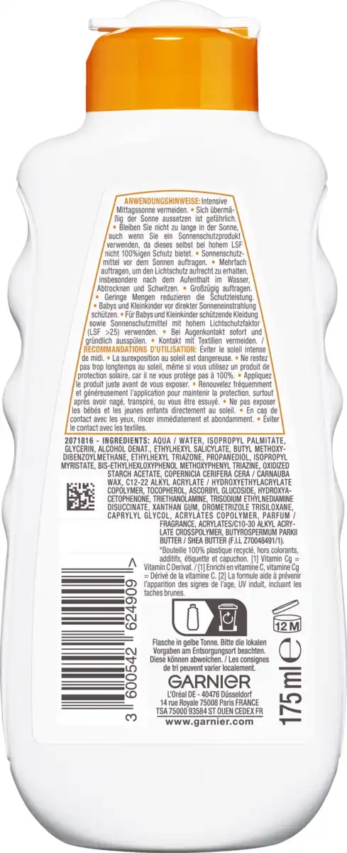 Bild 2 von Garnier Ambre Solaire Hydra Protect Sonnenschutz-Milch 24h LSF 30, 175 ml