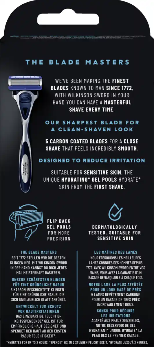 Bild 2 von Wilkinson Sword Hydro 5 Sensitive Value Pack - Rasiergriff mit 4 Klingen