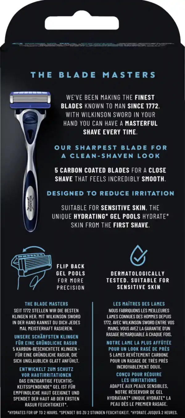 Bild 2 von Wilkinson Sword Hydro 5 Sensitive Value Pack - Rasiergriff mit 4 Klingen