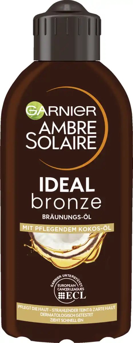 Bild 1 von Garnier Ambre Solaire Bräunungsöl Ideal Bronze mit Pflegendem Kokos-Öl, 200 ml