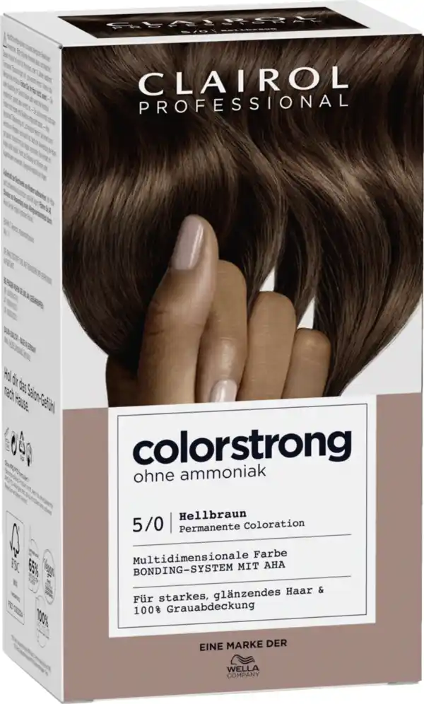 Bild 2 von Clairol Professional Colorstrong permanente Haarfarbe 5/0 Hellbraun