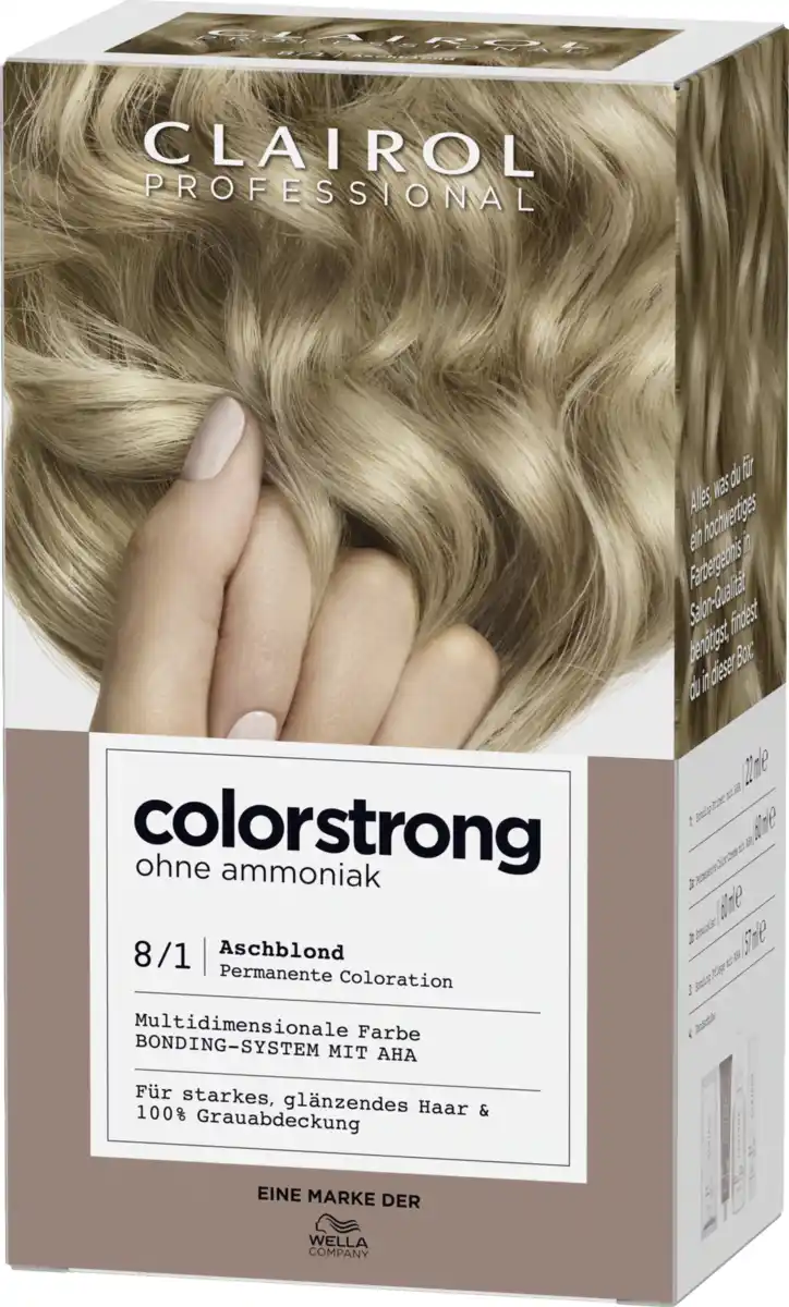 Bild 3 von Clairol Professional Colorstrong permanente Haarfarbe 8/1 Aschblond