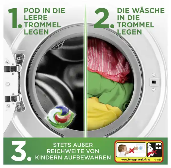 Bild 2 von Ariel Vollwaschmittel Flüssig All-in-1 Pods Universal 15WL, 15 WL