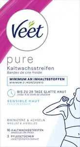 Veet PURE Kaltwachstreifen Bikini & Achseln, sensible Haut