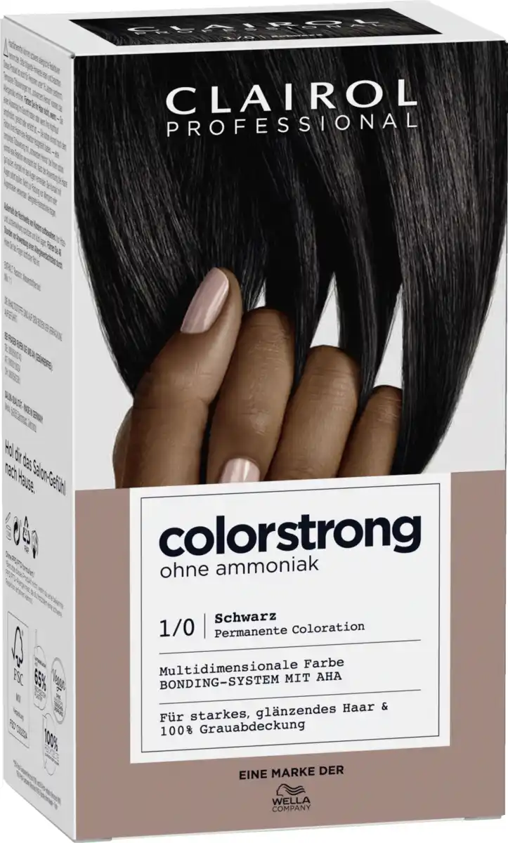 Bild 2 von Clairol Professional Colorstrong permanente Haarfarbe 1/0 Schwarz
