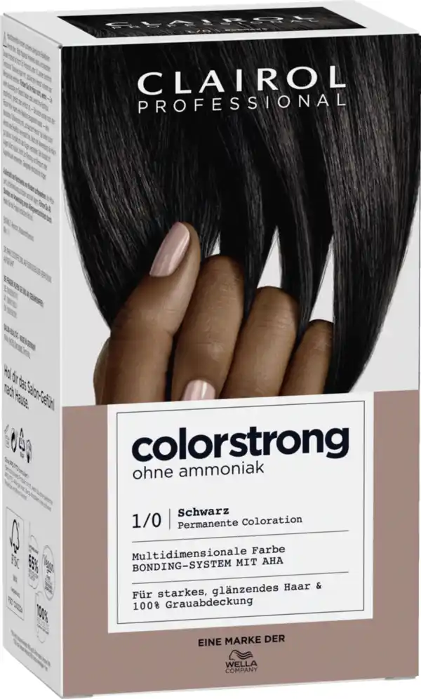 Bild 2 von Clairol Professional Colorstrong permanente Haarfarbe 1/0 Schwarz
