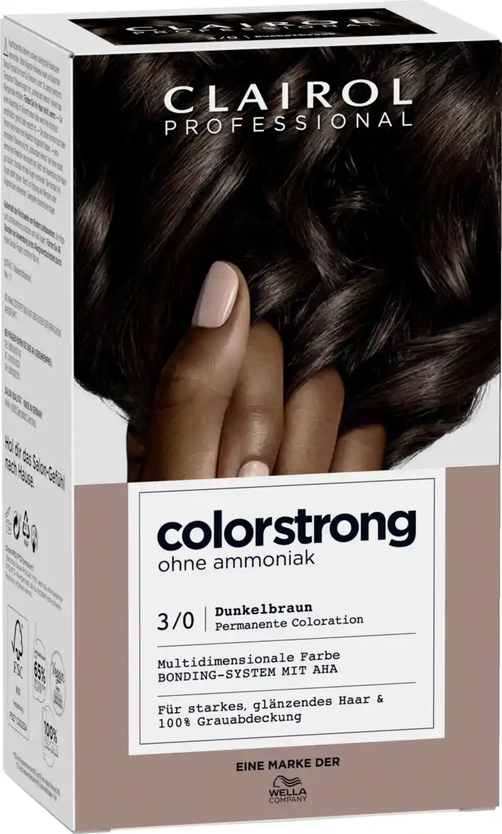 Bild 2 von Clairol Professional Colorstrong permanente Haarfarbe 3/0 Dunkelbraun