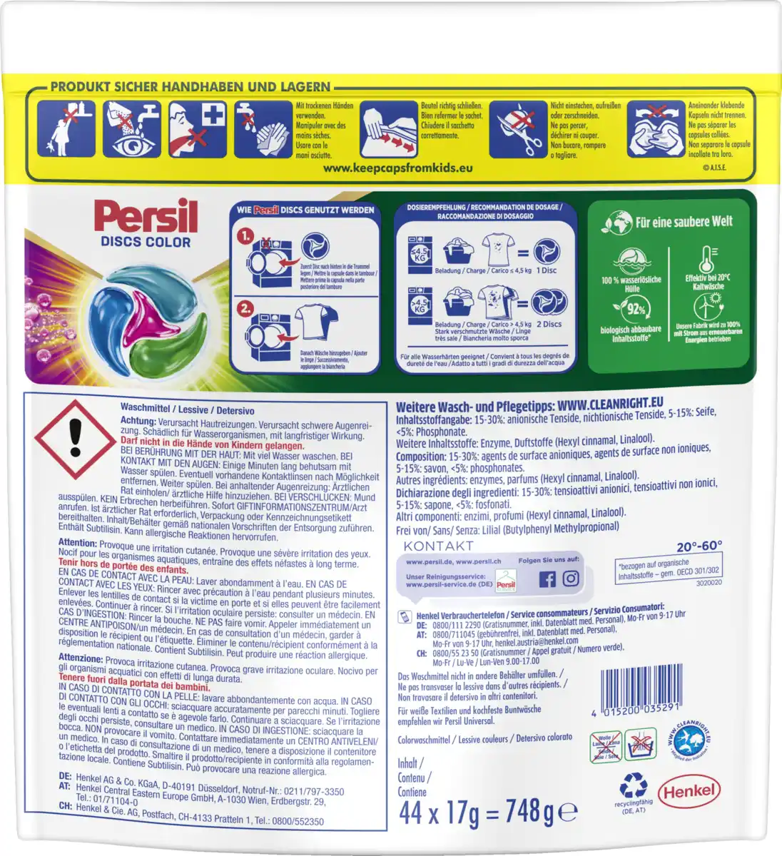 Bild 2 von Persil Colorvollwaschmittel Discs 4in1 44WL, 44 WL
