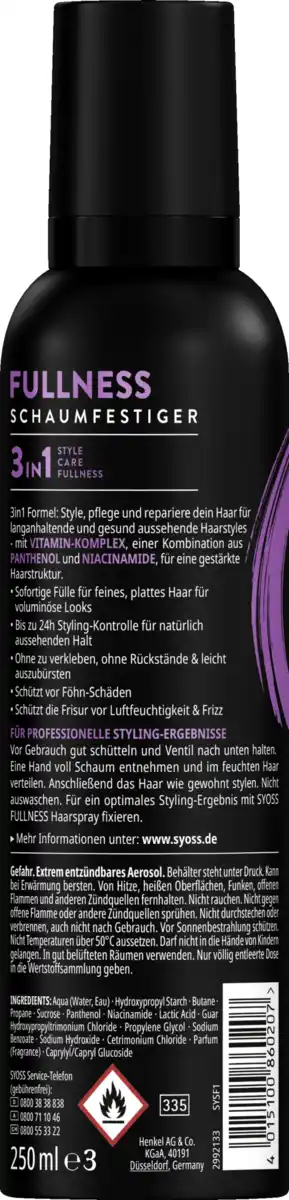 Bild 2 von Syoss Schaumfestiger Fullness, 250 ml