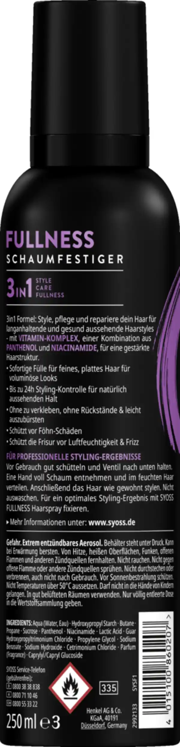 Bild 2 von Syoss Schaumfestiger Fullness, 250 ml