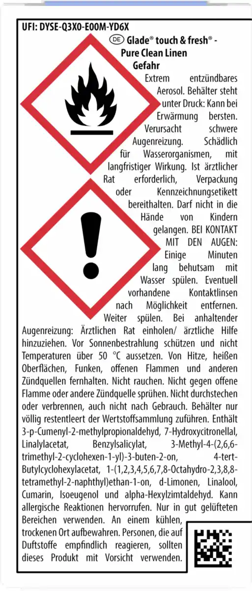 Bild 2 von Glade Touch & Fresh Minispray Nachfüller Pure Clean Linen, 10 ml