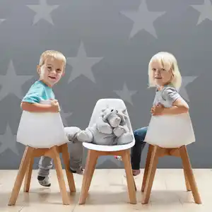 Kinderstuhl Tibby Weiß Kunststoff/Echtholz, Weiß