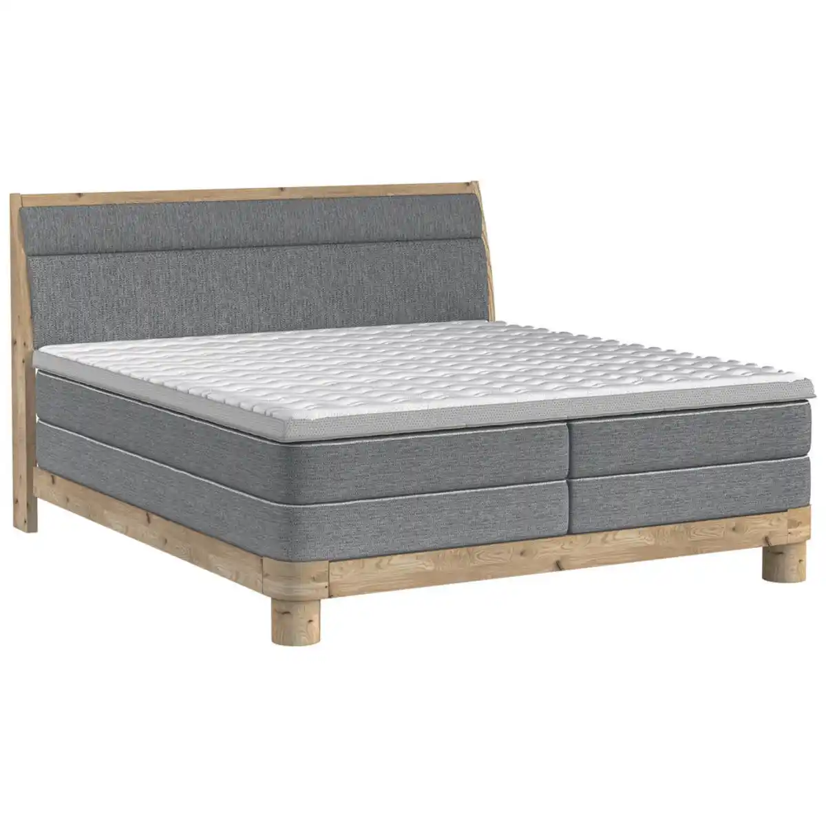 Bild 1 von Valnatura Boxspringbett, Dunkelgrau, Textil, Eiche, massiv, H2, 7-Zonen, Höhe ca. 17,5 cm, 180x200 cm, Fsc, Reach, Made in EU, Federkernmatratze, Stoffauswahl, Topper durchgehend, in verschiedenen G
