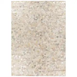 Xxxl Lederteppich, Silber, Leder, Echtleder, Rindleder, rechteckig, 120x170 cm, Teppiche & Böden, Teppiche, Moderne Teppiche