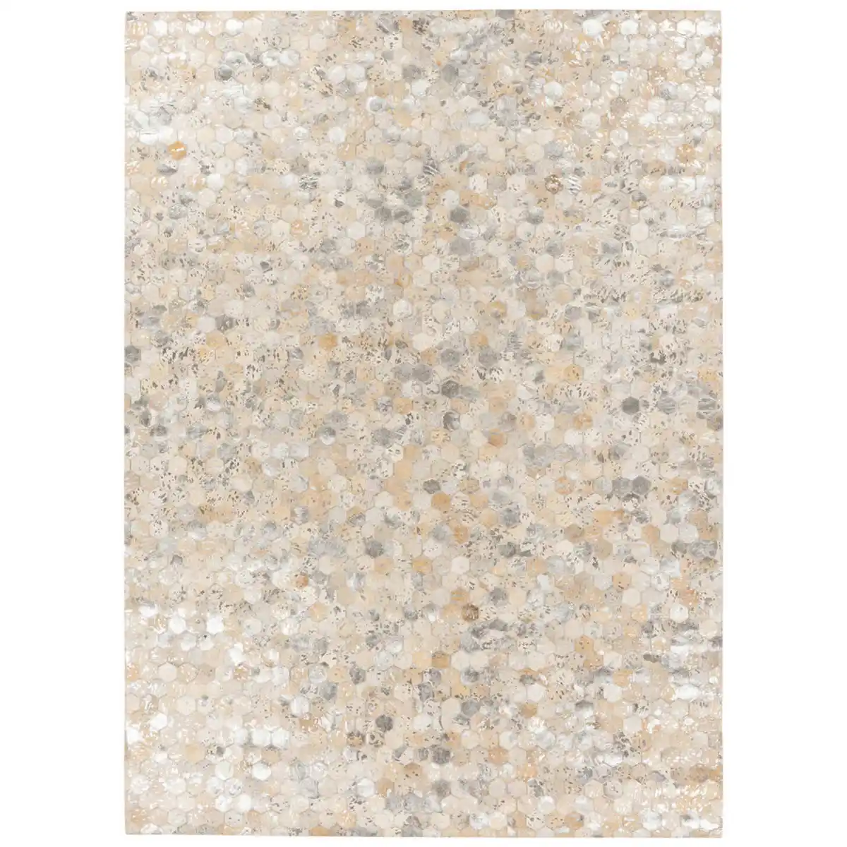 Bild 1 von Xxxl Lederteppich, Silber, Leder, Echtleder, Rindleder, rechteckig, 120x170 cm, Teppiche & Böden, Teppiche, Moderne Teppiche