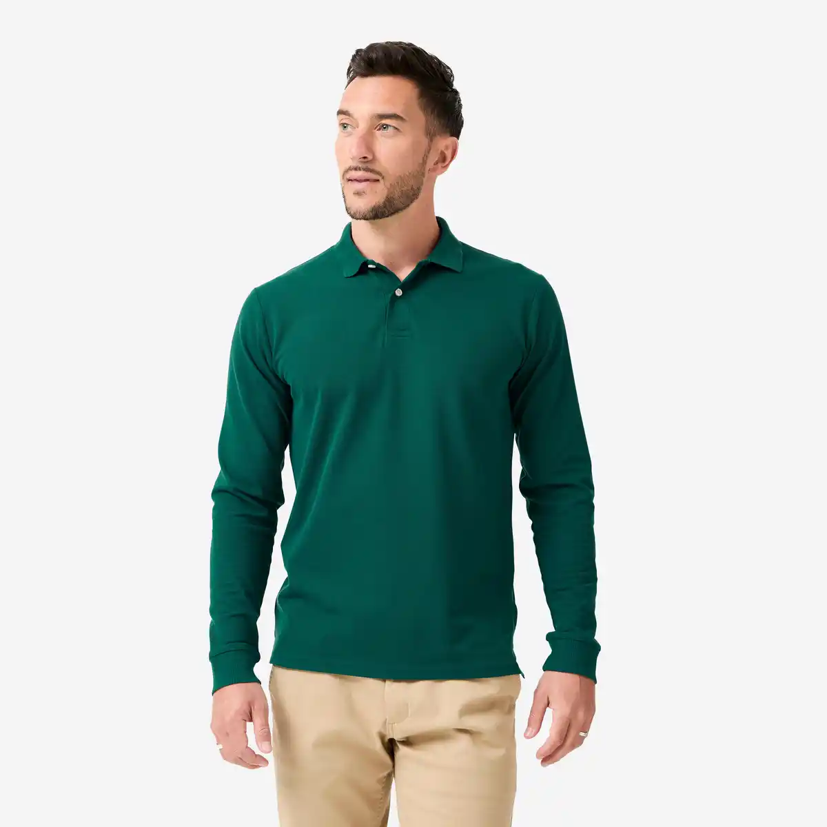 Bild 1 von Herren Golf Poloshirt langarm - MW500 grün
