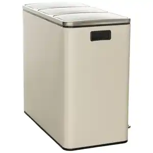 Mid.you Abfallsammler, Beige, Kunststoff, 18 L, 61x56x31.5 cm, Küchen, Küchenausstattung, Mülleimer