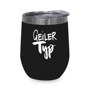 Thermobecher Geiler Typ ca. 350ml, Schwarz, Weiß