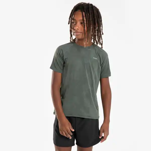 Bild 1 von Laufshirt kurzarm Kinder nahtlos - TS Light 900 khaki