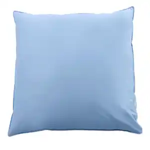 Ribeco Kopfkissen Leon, Weiß, Hellblau, Textil, Füllung: Federn, 70x90 cm, Made in Germany, Oeko-Tex® Standard 100, Responsible Down Standard (Rds), Downpass, Downafresh®, für Hausstauballergike