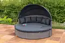 Bild 1 von Gartenmuschel Riva Metall/ Kunststoff/Textil verstellbar, Grau, Dunkelgrau
