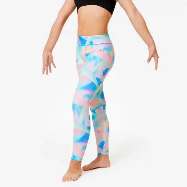 Bild 1 von Gymnastikhose Mädchen hohe Taille - weiss