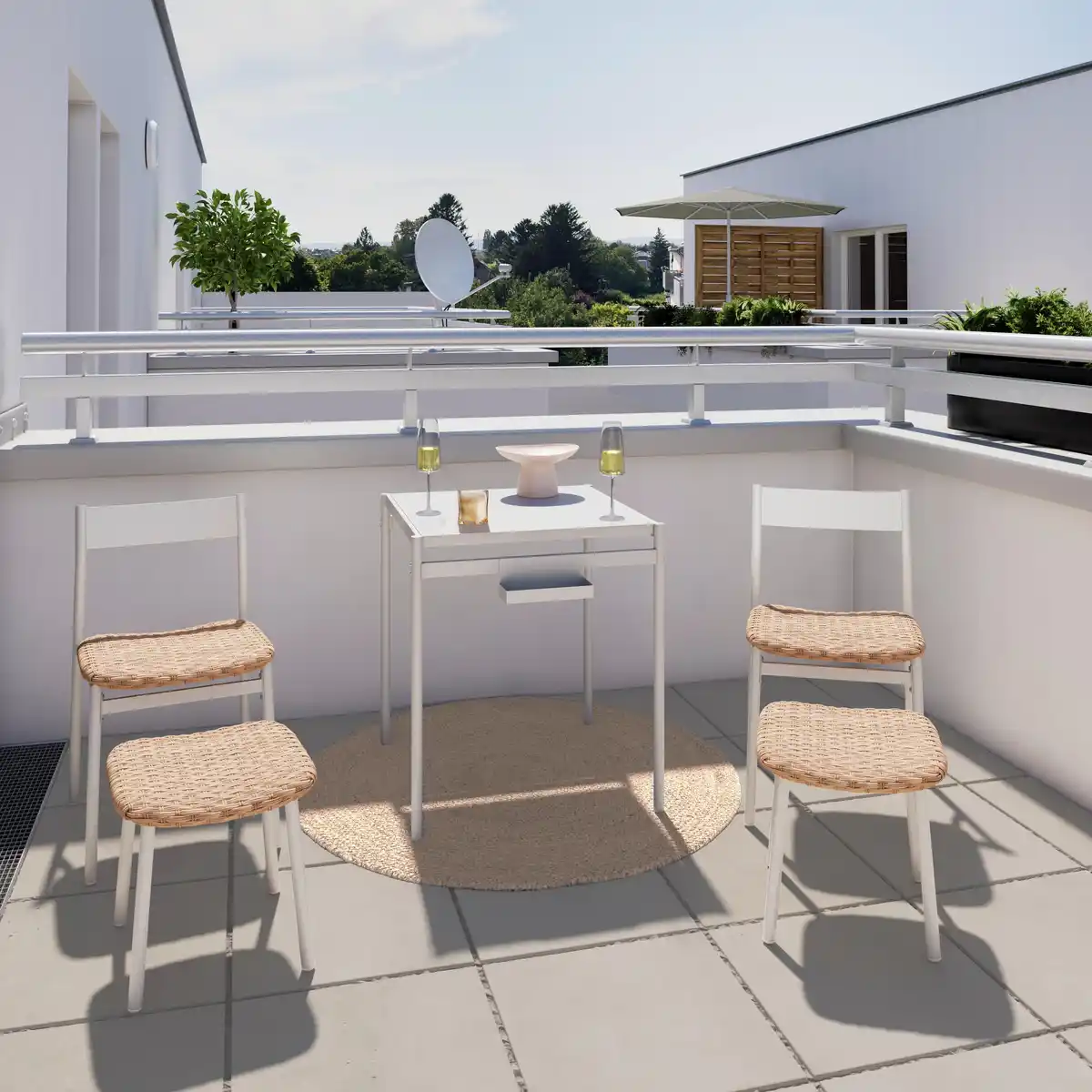 Bild 1 von Balkonset Moni Naturfarben/Beige, 5-teilig, Naturfarben, Beige