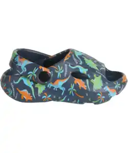 Slipper-Clogs, dunkelblau bedruckt