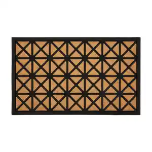Esposa FUßMATTE Border Graph, Natur, Kunststoff, Textil, Struktur, rechteckig, 45x75 cm, schmutzabweisend, für Fußbodenheizung geeignet, schützt den Fußboden, Teppiche & Böden, Fuß & Stufenmat