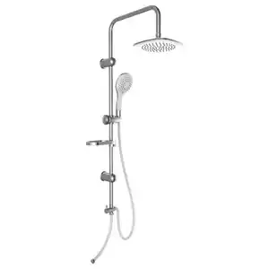 Xxxl Überkopfbrauseset Dxld60087Cs, Weiß, Chrom, Metall, Kunststoff, 2.2x100.5x34 cm, Badezimmer, Baden & Duschen, Duschköpfe & Duschschläuche