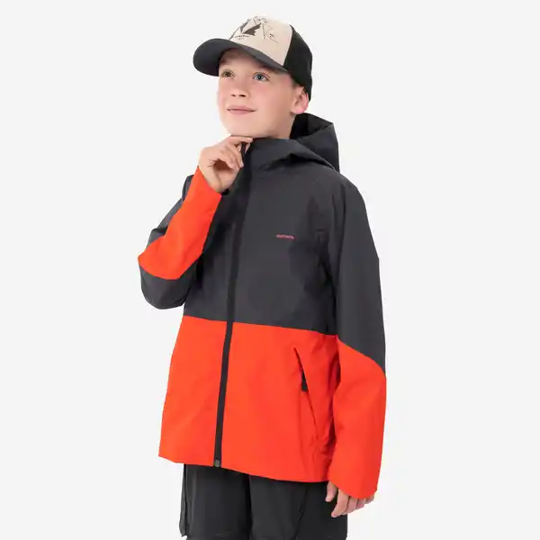 Bild 1 von Regenjacke MH500 Kinder wasserdicht Gr. 122–170 grau/rot