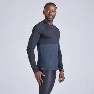 Laufshirt langarm Herren nahtlos - Run 500 schwarz