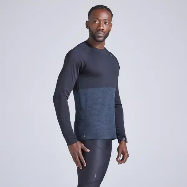 Bild 1 von Laufshirt langarm Herren nahtlos - Run 500 schwarz