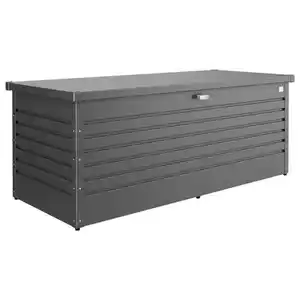 Biohort Kissenbox, Dunkelgrau, Metall, 181x71x79 cm, rostfrei, wetterbeständig, Aufbewahrung & Schutzhüllen, Gartenboxen