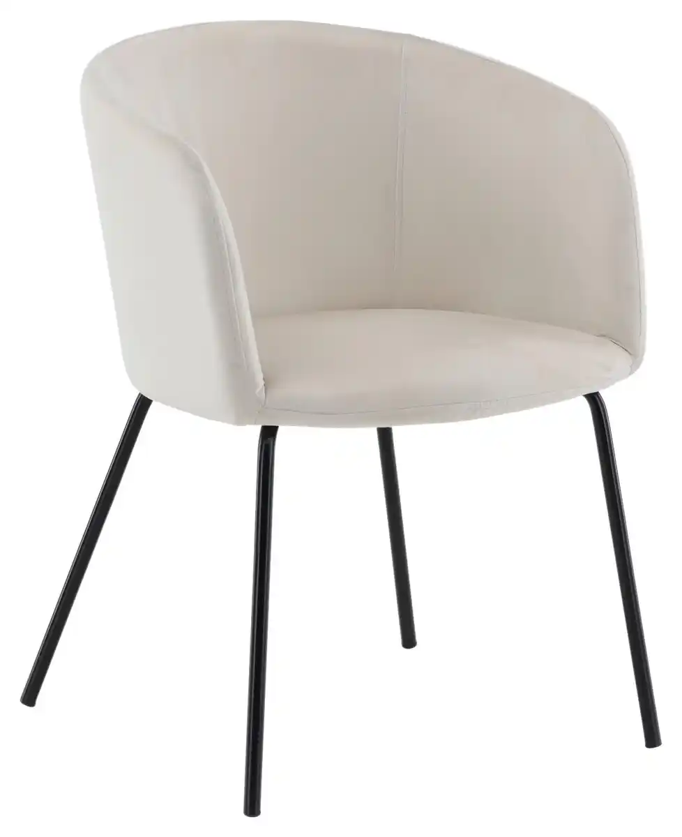 Bild 1 von Stuhl Berit ca. 55x78x55 cm Weiß, Schwarz, Weiß, Beige