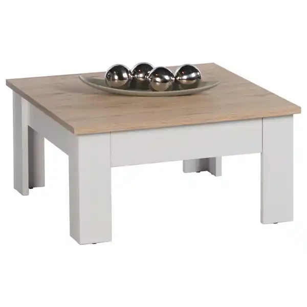 Bild 1 von Livetastic Couchtisch, Weiß, Eiche, Lärche, Holzwerkstoff, 1 Schubladen, eckig, 78x40x78 cm, Stauraum, Wohnzimmer, Wohnzimmertische, Couchtische, Couchtische mit Stauraum