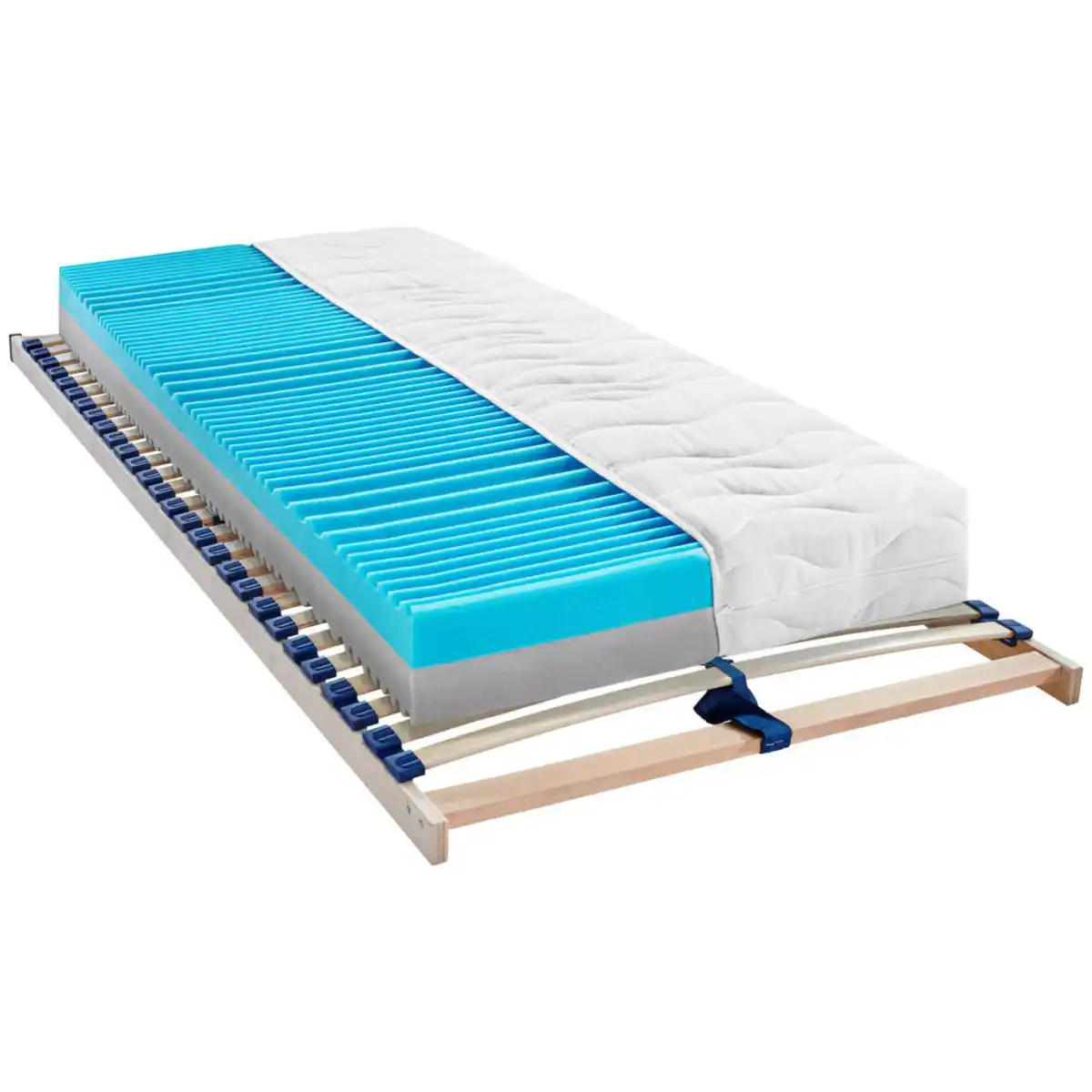 Bild 1 von Sleeptex Matratzenset, Holz, 2-teilig, Birke, Buche, Schichtholz, Höhe ca. 20 cm, 120x200 cm, Bezug abnehmbar/waschbar, Ober- und Unterseite versteppt, klimatisierte Belüftungskanäle, für verstel