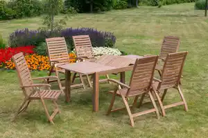 Gartentisch Paraiba Akazie ausziehbar ca. 150x74,5x90cm, Akaziefarben