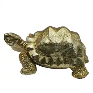 Ambia Home Dekoschildkröte, Gold, Kunststoff, Uni, Schildkröte, 25.5x18.5x38 cm, Bsci, zum Stellen, handgemacht, handgemalt, Dekoration, Skulpturen & Dekoobjekte, Dekotiere