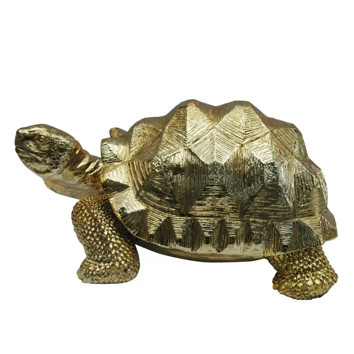 Bild 1 von Ambia Home Dekoschildkröte, Gold, Kunststoff, Uni, Schildkröte, 25.5x18.5x38 cm, Bsci, zum Stellen, handgemacht, handgemalt, Dekoration, Skulpturen & Dekoobjekte, Dekotiere