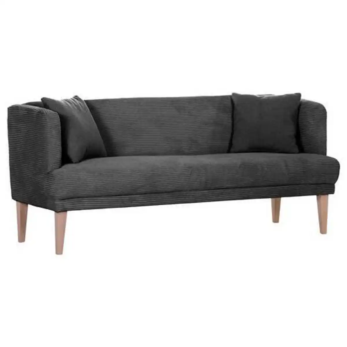 Bild 1 von Landscape Sitzbank, Anthrazit, Grau, Eiche, Textil, massiv, 3-Sitzer, 210x83x70 cm, Stoffauswahl, Esszimmer, Bänke, Sitzbänke